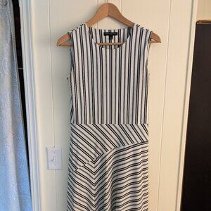 Banana Republic striped dress with asymmetric skirt